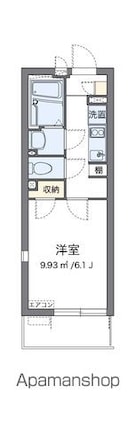 クレイノスペランツァⅡ号館[1K/21.11m2]の間取図