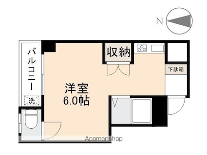 真鍋ハイツ北棟[1R/23.29m2]の間取図