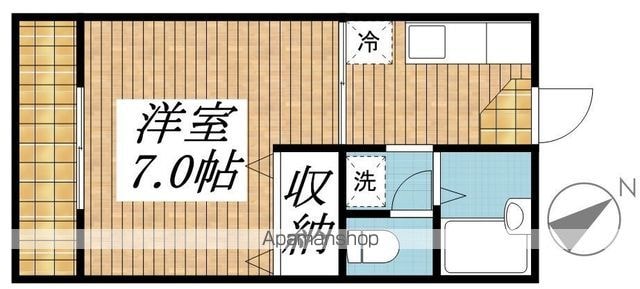 東京都国分寺市東戸倉２丁目[1K/23.59m2]の間取図