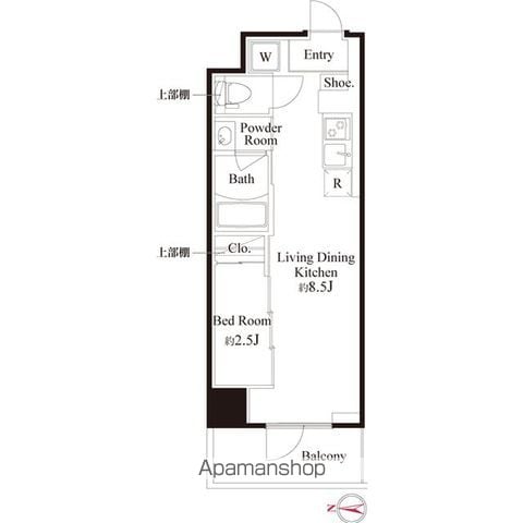 ハーモニーレジデンス東京武蔵関WEST SIDEの間取り写真