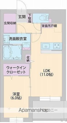 ルーチェ　国立　ノード[1LDK/45.72m2]の間取図