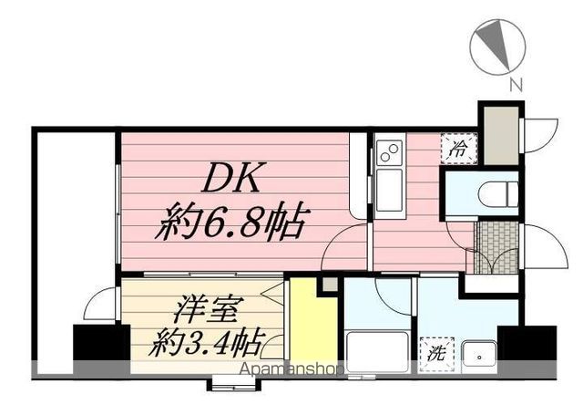 福岡市東区馬出のマンションの間取り