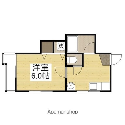 矢野ビル[1DK/22.68m2]の間取図