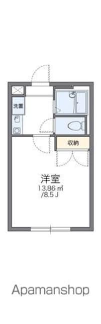レオパレス向田[1K/23.18m2]の間取図