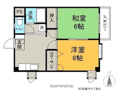 パストラーレ壱番館　[2DK/35m2]の間取図