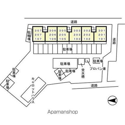 パンプキンハウス[2LDK/56.25m2]の配置図