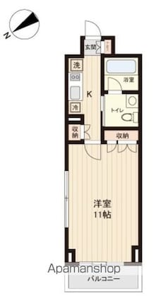 プラティーク清澄白河[1K/32.14m2]の間取図