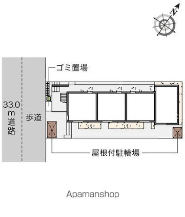 クレイノレモンバーム[1K/22.56m2]の配置図