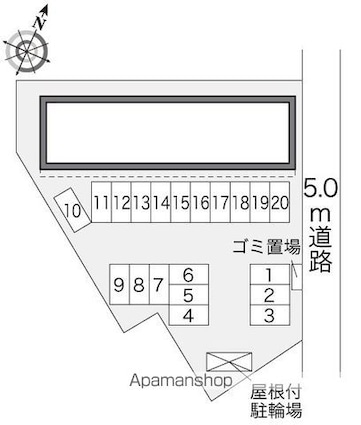 レオパレスエスペランサ[1K/28.02m2]の配置図