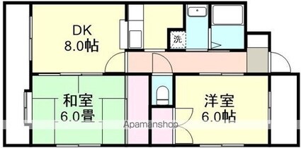 マンションクラデン[2DK/49m2]の間取図