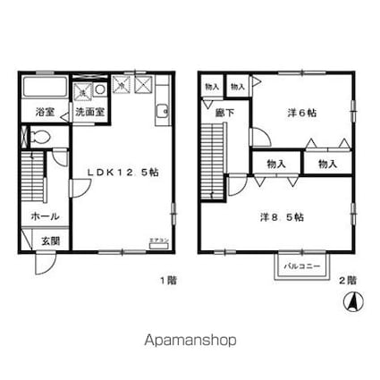 パセオ・ヒロ[2LDK/69.56m2]の間取図