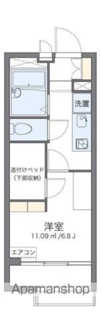 レオパレスアネックス[1K/19.87m2]の間取図