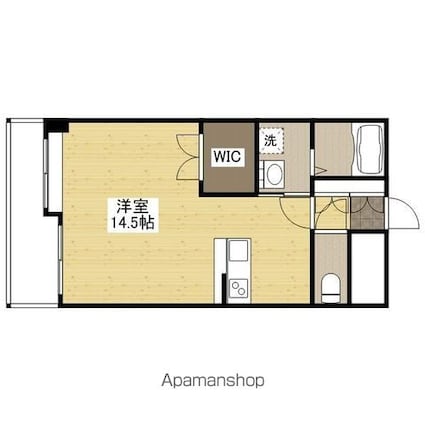 シティハイツ宇品[1R/37.35m2]の間取図