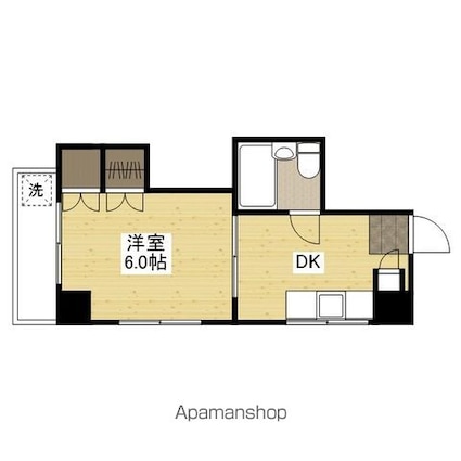 ヴィラ大州通り[1DK/19.5m2]の間取図