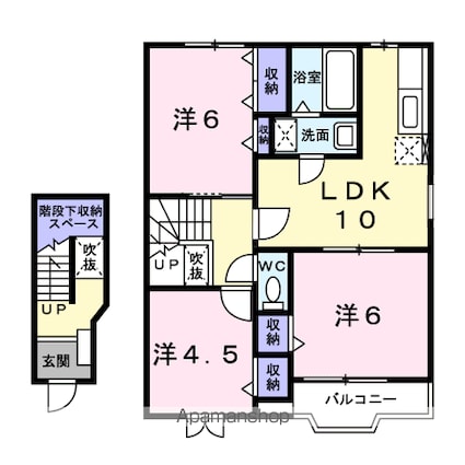 パルク　ド　ソレイユ[3LDK/65.57m2]の間取図