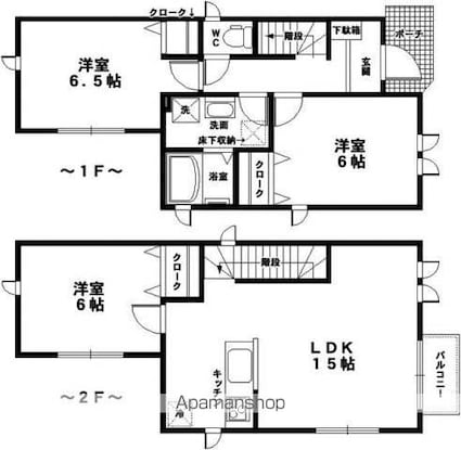 滝野川４丁目戸建[3LDK/76.18m2]の間取図
