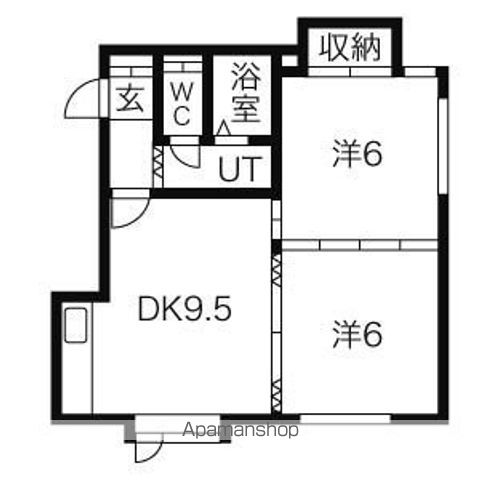 シェーンブルン月寒東の間取り写真