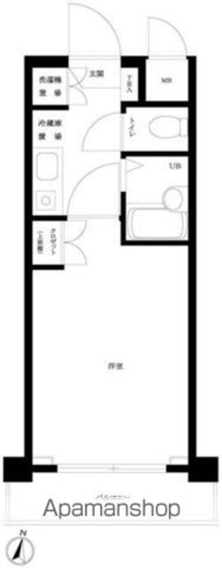 ルーブル駒沢大学ＩＩ[1K/20.59m2]の間取図
