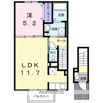 アルモニー[1LDK/43.32m2]の間取図