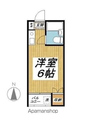 スール錦[1K/15.7m2]の間取図