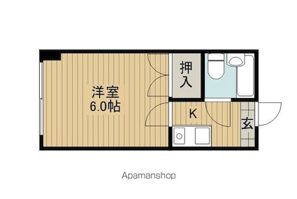信和第二マンション[1K/16m2]の間取図