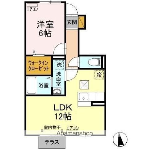 【船橋市前貝塚町のアパートの間取り】