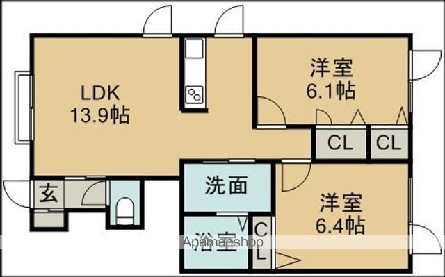 ミュンヘン福住の間取り写真