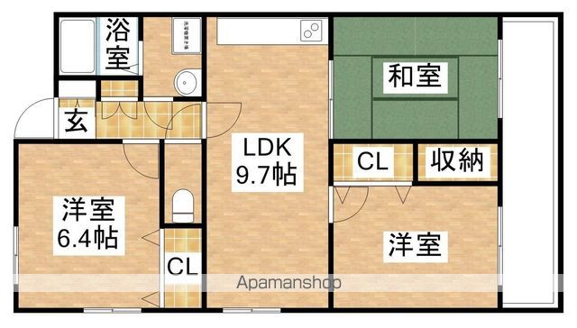 一力グランドマンションの間取り写真