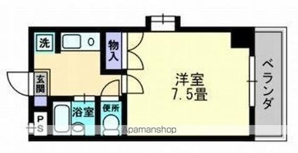 ロゼ三条[1K/25.92m2]の間取図