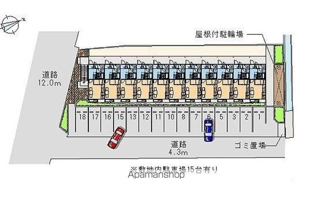 香川県高松市上福岡町[1K/21.81m2]の配置図