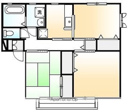 ウィンディア新涯[2LDK/60.94m2]の間取図