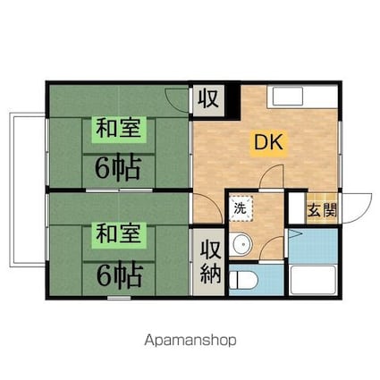 イミグランドⅡ[2DK/40.07m2]の間取図