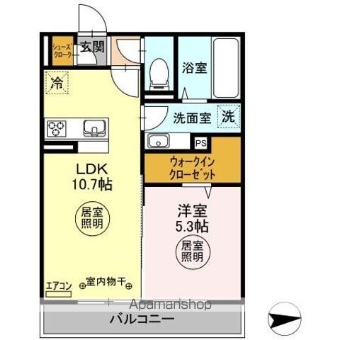 神栖市平泉のアパートの間取り