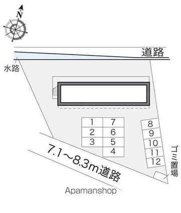 レオパレスラ・リヴィエラ[1K/23.18m2]の配置図