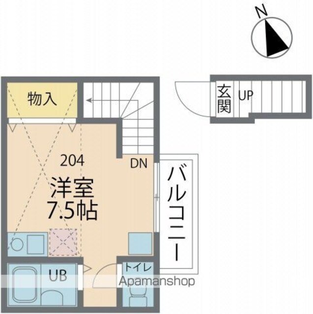サンコート武蔵小金井[1R/22.06m2]の間取図