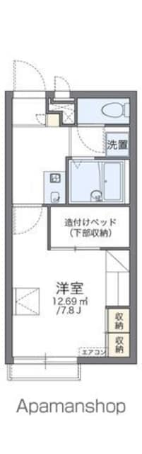 レオパレスアネトス[1K/21.81m2]の間取図