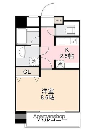 ルシファーⅡ[1K/33.84m2]の間取図