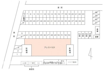 香川県高松市福岡町３丁目[1DK/34.97m2]の配置図