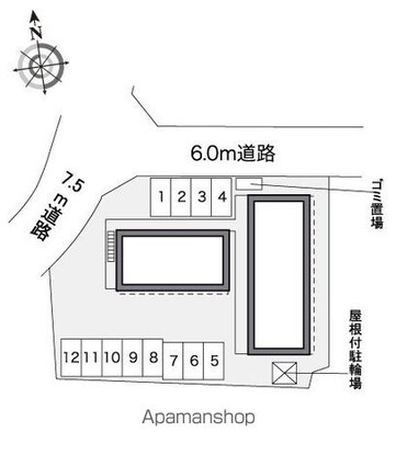 レオパレスシャングリラ２００７[1K/20.14m2]の配置図