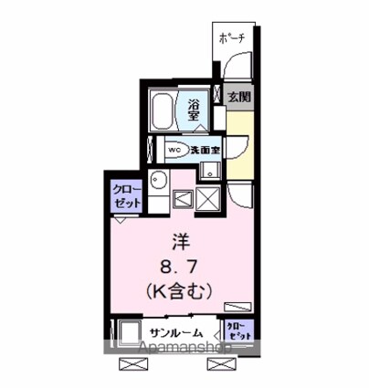 エレガンス牛立[1R/27.31m2]の間取図