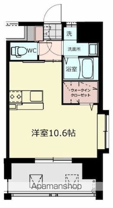 Ｃａｌｉｆｏｒｎｉａ　ＡＰＴ[1R/28.6m2]の間取図