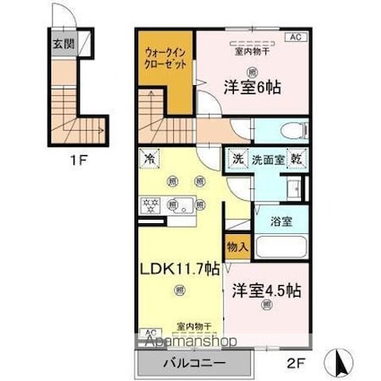 ペガサスルーチェ[2LDK/59.99m2]の間取図