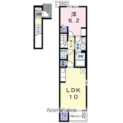 千葉県松戸市五香４丁目[1LDK/46.9m2]の間取図