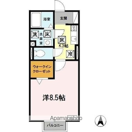 和歌山県和歌山市布引[1K/30.03m2]の間取図