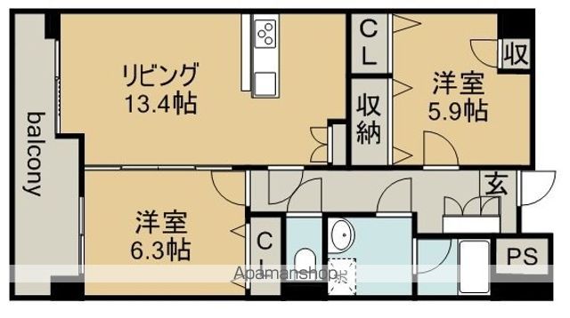 グレースコート豊山の間取り写真