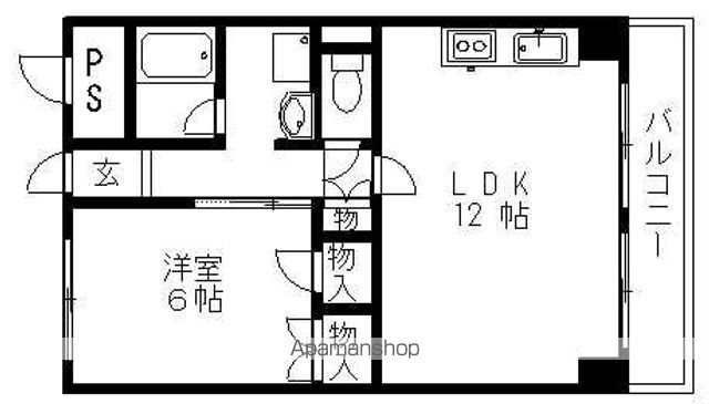 第1マンション寺直の間取り写真