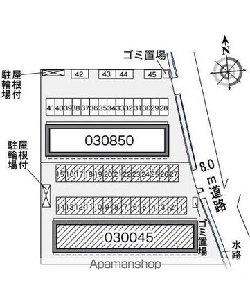 レオパレスヴィクトワールⅠ[1K/28.02m2]の配置図