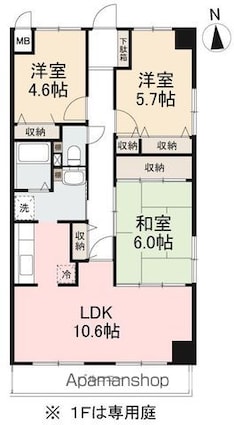 スカール和田[3LDK/71.3m2]の間取図