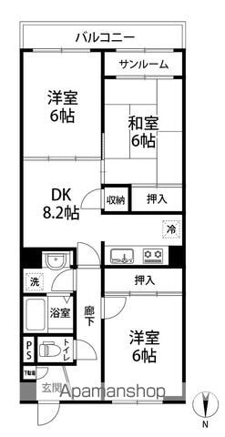 ガーデンコート犀川の間取り写真