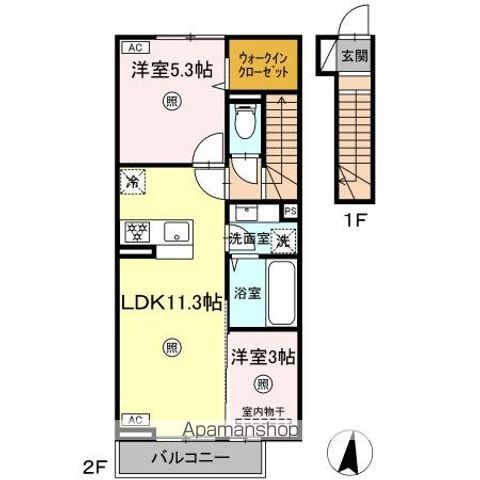 ミモザ熊本駅北 A棟の間取り写真